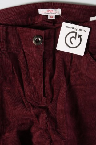 Pantaloni de velvet de femei S.Oliver, Mărime L, Culoare Roșu, Preț 26,97 Lei