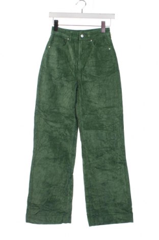 Pantaloni de velvet de femei SHEIN, Mărime XS, Culoare Verde, Preț 23,85 Lei