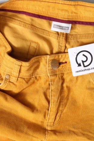 Pantaloni de velvet de femei Street One, Mărime L, Culoare Galben, Preț 40,46 Lei