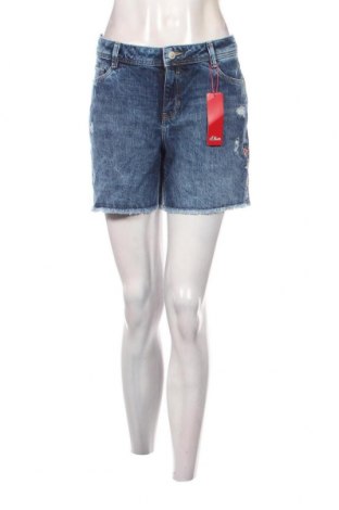 Дамски къс панталон S.Oliver, Размер XL, Цвят Син, Цена 51,59 лв.