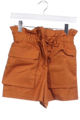Дамски къс панталон Zara, Размер XS, Цвят Кафяв, Цена 20,70 лв.