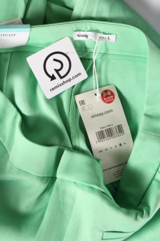 Pantaloni de femei Sinsay, Mărime L, Culoare Verde, Preț 64,17 Lei