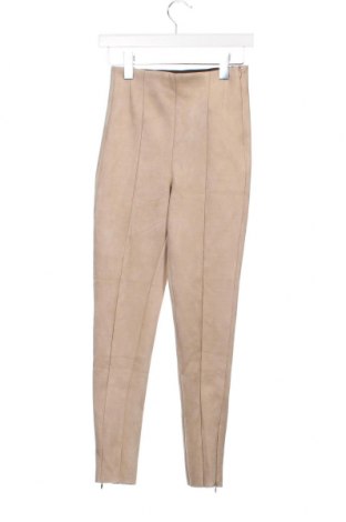 Дамски панталон Zara, Размер XS, Цвят Бежов, Цена 16,42 лв.