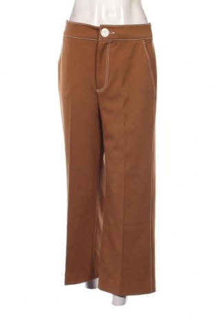 Дамски панталон Zara, Размер M, Цвят Кафяв, Цена 12,96 лв.