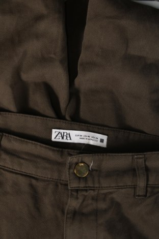 Дамски панталон Zara, Размер XS, Цвят Зелен, Цена 16,46 лв.