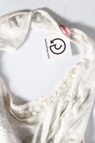 Γυναικείο αμάνικο μπλουζάκι Desigual, Μέγεθος L, Χρώμα Λευκό, Τιμή 19,03 €