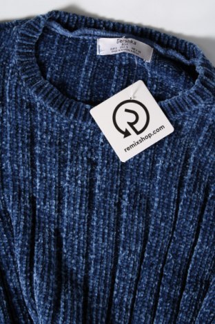 Дамски пуловер Bershka, Размер S, Цвят Син, Цена 14,50 лв.