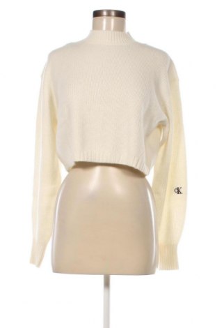 Γυναικείο πουλόβερ Calvin Klein Jeans, Μέγεθος XS, Χρώμα Λευκό, Τιμή 58,60 €