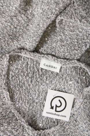Дамски пуловер Canda, Размер M, Цвят Сив, Цена 14,79 лв.
