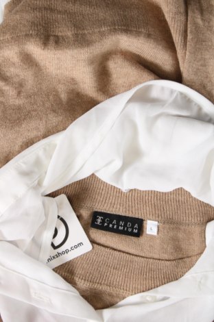 Γυναικείο πουλόβερ Canda, Μέγεθος L, Χρώμα  Μπέζ, Τιμή 7,18 €
