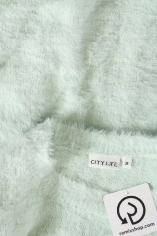 Γυναικείο πουλόβερ City life, Μέγεθος M, Χρώμα Πράσινο, Τιμή 7,18 €