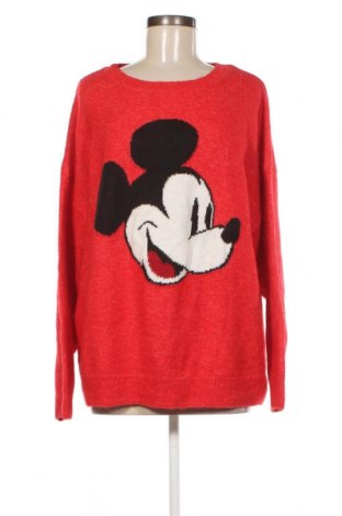 Дамски пуловер Disney, Размер XXL, Цвят Червен, Цена 14,50 лв.
