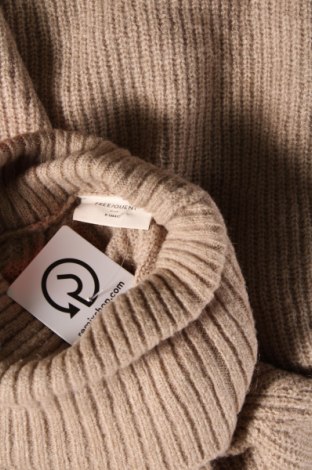 Дамски пуловер Free Quent, Размер XS, Цвят Бежов, Цена 16,40 лв.