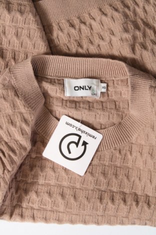 Дамски пуловер ONLY, Размер XS, Цвят Кафяв, Цена 26,66 лв.