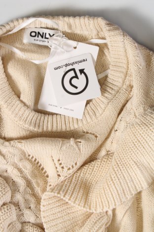 Дамски пуловер ONLY, Размер S, Цвят Бежов, Цена 31,62 лв.
