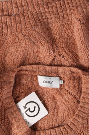 Дамски пуловер ONLY, Размер L, Цвят Кафяв, Цена 12,42 лв.
