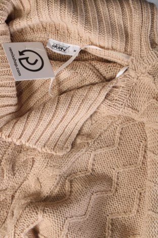 Дамски пуловер Okay, Размер M, Цвят Бежов, Цена 12,47 лв.