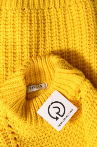 Дамски пуловер Pieces, Размер XS, Цвят Жълт, Цена 11,61 лв.