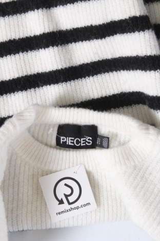 Дамски пуловер Pieces, Размер S, Цвят Бял, Цена 31,62 лв.