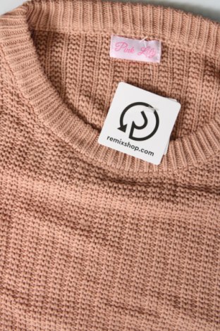 Дамски пуловер Pink Lily, Размер M, Цвят Кафяв, Цена 11,60 лв.