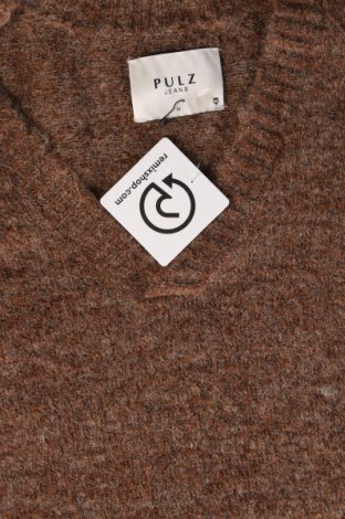 Дамски пуловер Pulz Jeans, Размер M, Цвят Кафяв, Цена 16,40 лв.