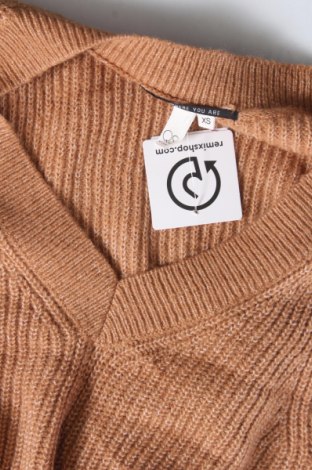 Damski sweter Q/S by S.Oliver, Rozmiar XS, Kolor Brązowy, Cena 19,67 zł