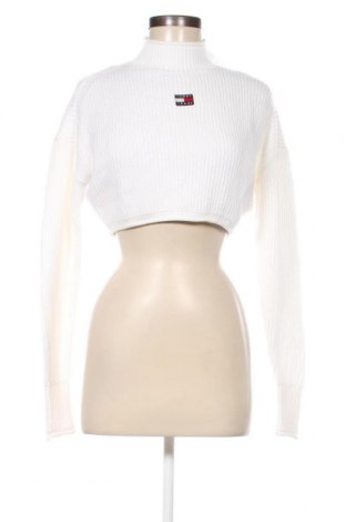 Γυναικείο πουλόβερ Tommy Jeans, Μέγεθος XXS, Χρώμα Λευκό, Τιμή 52,58 €