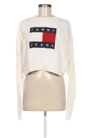 Damenpullover Tommy Jeans, Größe L, Farbe Weiß, Preis € 66,80