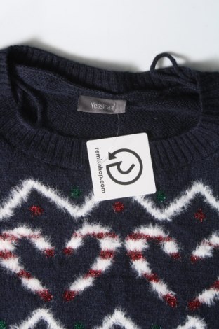 Дамски пуловер Yessica, Размер S, Цвят Син, Цена 13,34 лв.