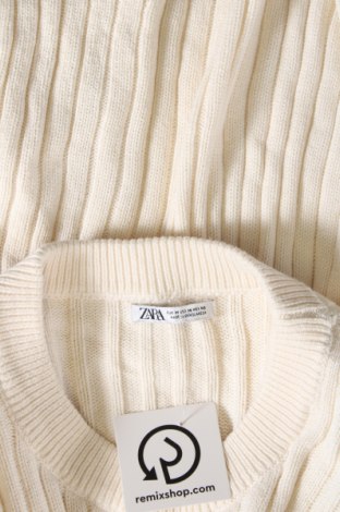 Damenpullover Zara, Größe M, Farbe Weiß, Preis 18,79 €