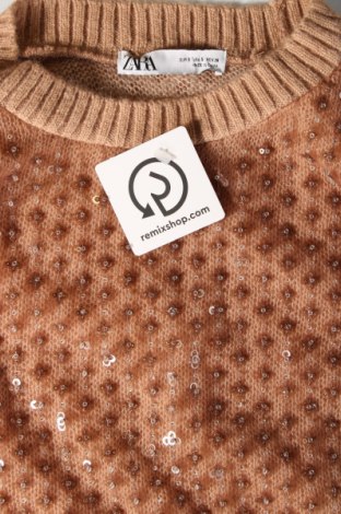 Дамски пуловер Zara, Размер S, Цвят Бежов, Цена 39,51 лв.