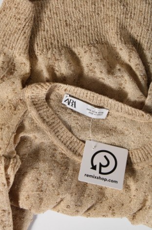 Pulover de femei Zara, Mărime S, Culoare Auriu, Preț 56,30 Lei