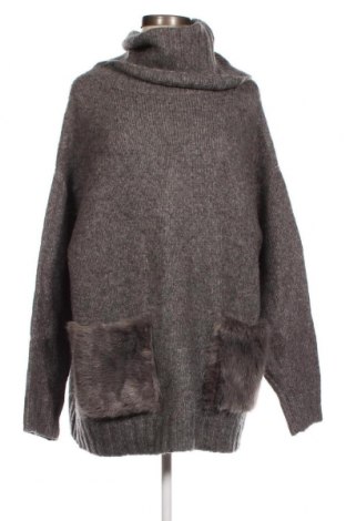 Дамски пуловер Zara Knitwear, Размер M, Цвят Сив, Цена 10,80 лв.
