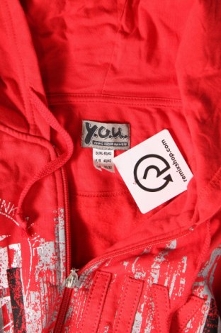 Γυναικείο φούτερ Y.O.U, Μέγεθος M, Χρώμα Κόκκινο, Τιμή 4,49 €