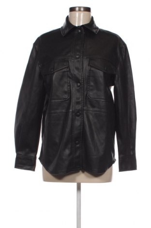 Dámska kožená bunda  Bershka, Veľkosť XS, Farba Čierna, Cena  16,34 €