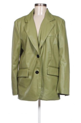 Dámska kožená bunda  Bershka, Veľkosť M, Farba Zelená, Cena  18,06 €