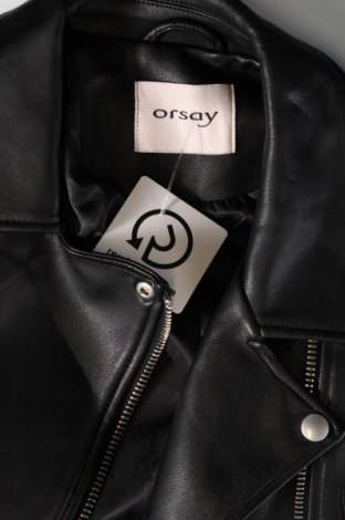 Γυναικείο δερμάτινο μπουφάν Orsay, Μέγεθος XS, Χρώμα Μαύρο, Τιμή 21,22 €