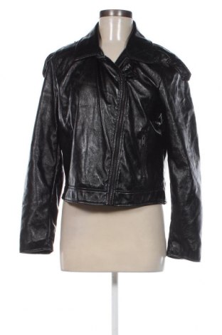 Dámska kožená bunda  Pieces, Veľkosť L, Farba Čierna, Cena  16,28 €