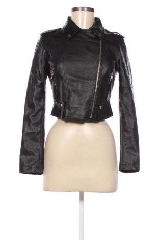 Dámska kožená bunda  SHEIN, Veľkosť XS, Farba Čierna, Cena  26,39 €