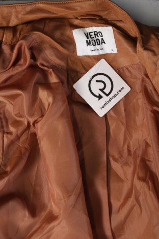 Γυναικείο δερμάτινο μπουφάν Vero Moda, Μέγεθος XL, Χρώμα Καφέ, Τιμή 15,22 €