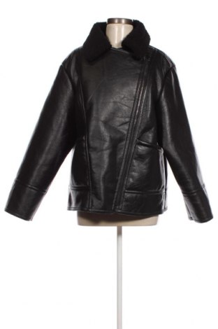 Γυναικείο δερμάτινο μπουφάν Zara, Μέγεθος L, Χρώμα Μαύρο, Τιμή 19,02 €