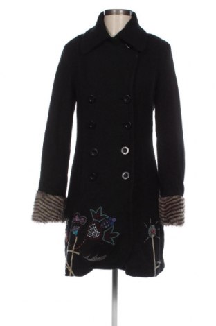 Дамско палто Desigual, Размер S, Цвят Черен, Цена 75,00 лв.
