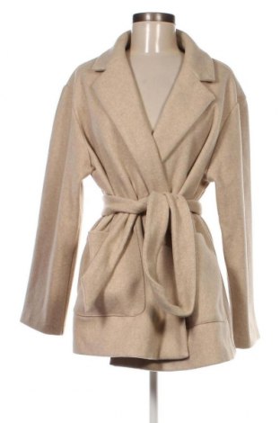 Дамско палто Zara, Размер L, Цвят Бежов, Цена 22,00 лв.
