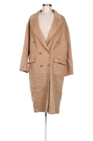 Дамско палто Zara, Размер L, Цвят Бежов, Цена 36,04 лв.
