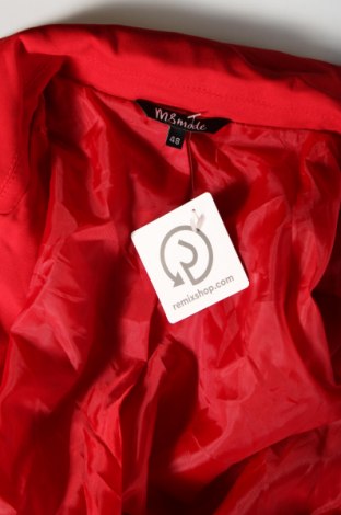 Γυναικείο σακάκι Ms Mode, Μέγεθος XXL, Χρώμα Κόκκινο, Τιμή 16,33 €