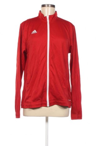 Дамско спортно горнище Adidas, Размер XL, Цвят Червен, Цена 38,40 лв.