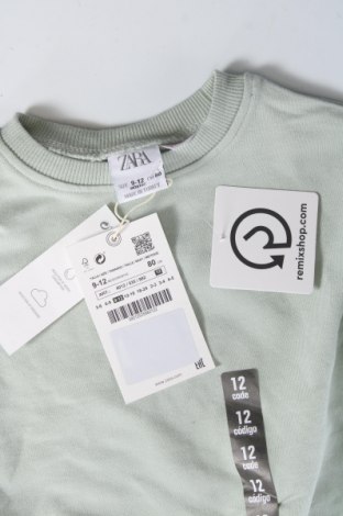 Детска блуза Zara, Размер 9-12m/ 74-80 см, Цвят Зелен, Цена 30,00 лв.