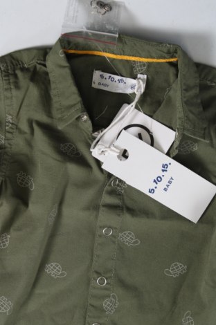 Детска риза, Размер 9-12m/ 74-80 см, Цвят Зелен, Цена 17,84 лв.