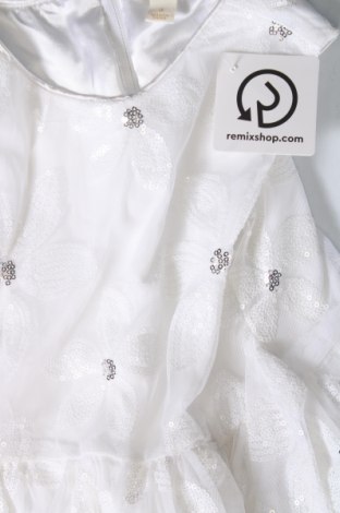 Kinderkleid, Größe 7-8y/ 128-134 cm, Farbe Weiß, Preis 12,28 €