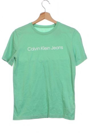 Παιδικό μπλουζάκι Calvin Klein Jeans, Μέγεθος 11-12y/ 152-158 εκ., Χρώμα Πράσινο, Τιμή 15,98 €